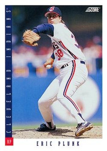 #594 Eric Plunk - Cleveland Indians - 1993 Score Baseball