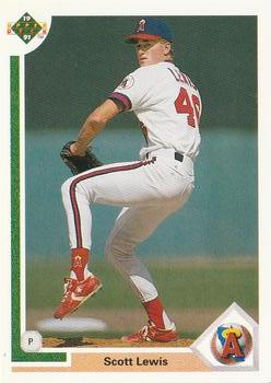 #594 Scott Lewis - California Angels - 1991 Upper Deck Baseball