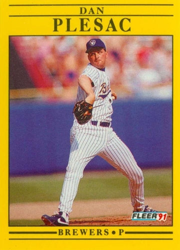 #594 Dan Plesac - Milwaukee Brewers - 1991 Fleer Baseball