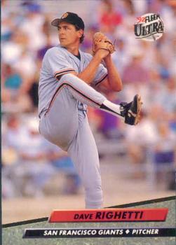 #594 Dave Righetti - San Francisco Giants - 1992 Ultra Baseball