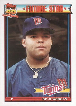 #594 Rich Garces - Minnesota Twins - 1991 Topps Baseball