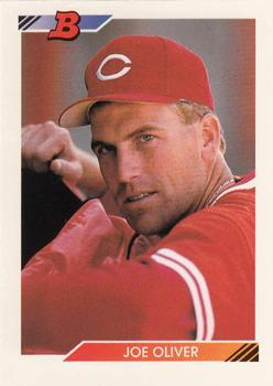 #594 Joe Oliver - Cincinnati Reds - 1992 Bowman Baseball
