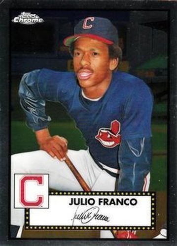 #594 Julio Franco - Cleveland Indians - 2021 Topps Chrome Platinum Anniversary Baseball