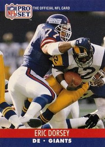#594 Eric Dorsey - New York Giants - 1990 Pro Set Football