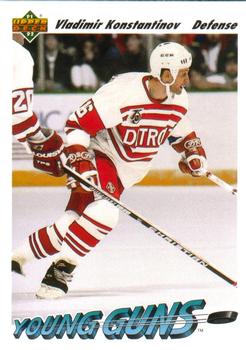 #594 Vladimir Konstantinov - Detroit Red Wings - 1991-92 Upper Deck Hockey
