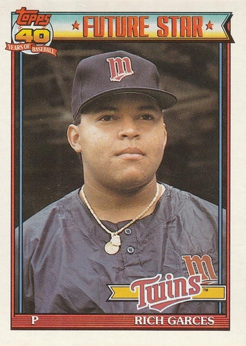 #594 Rich Garces - Minnesota Twins - 1991 O-Pee-Chee Baseball
