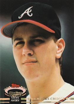 #594 Steve Avery - Atlanta Braves - 1992 Stadium Club Baseball