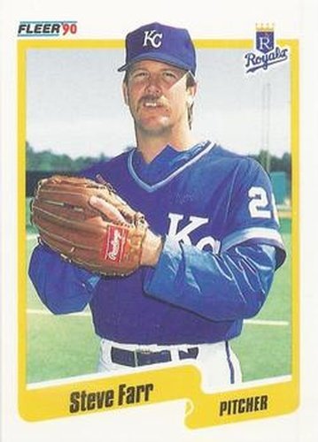 #107 Steve Farr - Kansas City Royals - 1990 Fleer Canadian Baseball
