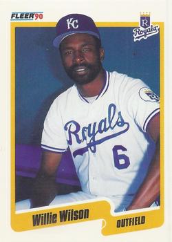 #123 Willie Wilson - Kansas City Royals - 1990 Fleer Canadian Baseball