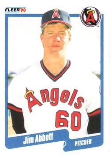 #125 Jim Abbott - California Angels - 1990 Fleer Canadian Baseball