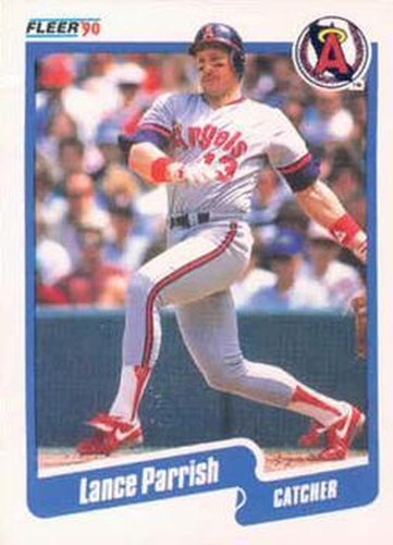 #141 Lance Parrish - California Angels - 1990 Fleer Canadian Baseball