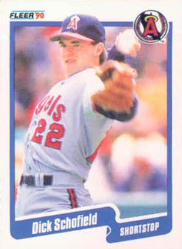 #144 Dick Schofield - California Angels - 1990 Fleer Canadian Baseball