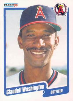 #146 Claudell Washington - California Angels - 1990 Fleer Canadian Baseball