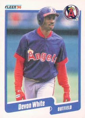 #147 Devon White - California Angels - 1990 Fleer Canadian Baseball