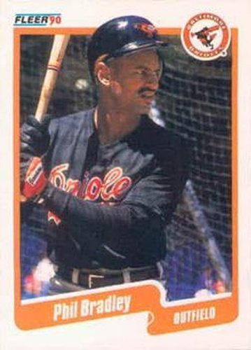 #174 Phil Bradley - Baltimore Orioles - 1990 Fleer Canadian Baseball