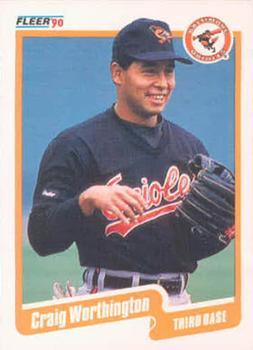 #195 Craig Worthington - Baltimore Orioles - 1990 Fleer Canadian Baseball