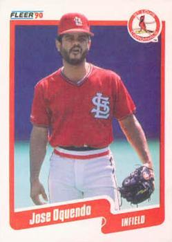 #255 Jose Oquendo - St. Louis Cardinals - 1990 Fleer Canadian Baseball
