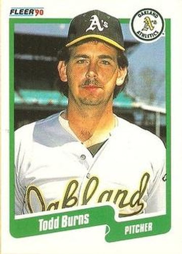 #2 Todd Burns - Oakland Athletics - 1990 Fleer Canadian Baseball