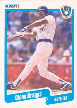 #317 Glenn Braggs - Milwaukee Brewers - 1990 Fleer Canadian Baseball