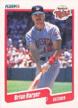 #377 Brian Harper - Minnesota Twins - 1990 Fleer Canadian Baseball