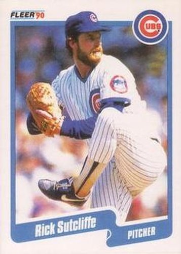 #43 Rick Sutcliffe - Chicago Cubs - 1990 Fleer Canadian Baseball