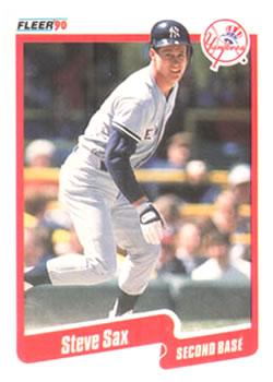 #455 Steve Sax - New York Yankees - 1990 Fleer Canadian Baseball