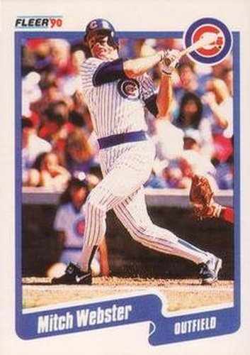 #45 Mitch Webster - Chicago Cubs - 1990 Fleer Canadian Baseball