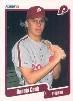 #554 Dennis Cook - Philadelphia Phillies - 1990 Fleer Canadian Baseball
