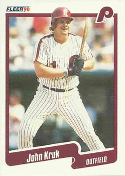 #565 John Kruk - Philadelphia Phillies - 1990 Fleer Canadian Baseball