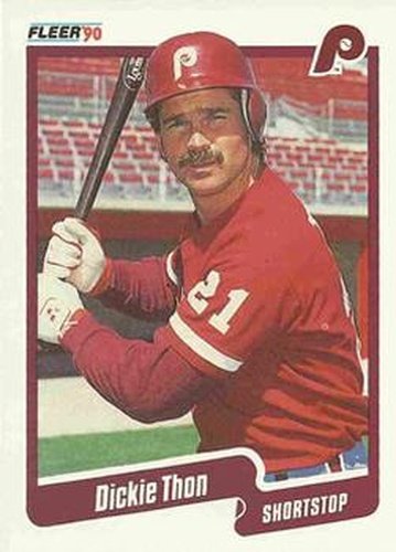 #573 Dickie Thon - Philadelphia Phillies - 1990 Fleer Canadian Baseball