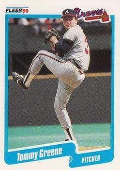 #584 Tommy Greene - Atlanta Braves - 1990 Fleer Canadian Baseball