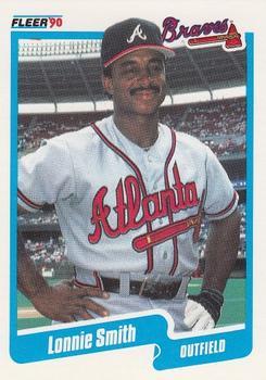 #593 Lonnie Smith - Atlanta Braves - 1990 Fleer Canadian Baseball