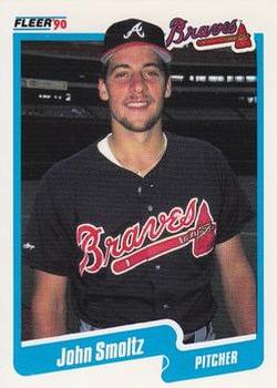 #595 John Smoltz - Atlanta Braves - 1990 Fleer Canadian Baseball