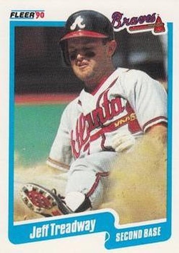 #598 Jeff Treadway - Atlanta Braves - 1990 Fleer Canadian Baseball