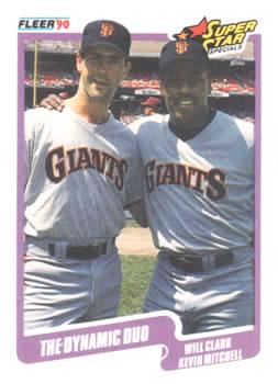 #637 Will Clark / Kevin Mitchell - San Francisco Giants - 1990 Fleer Canadian Baseball