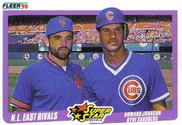 #639 Howard Johnson / Ryne Sandberg - New York Mets / Chicago Cubs - 1990 Fleer Canadian Baseball