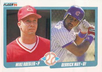 #645 Mike Roesler / Derrick May - Cincinnati Reds / Chicago Cubs - 1990 Fleer Canadian Baseball
