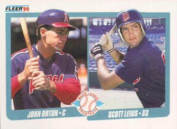 #647 John Orton / Scott Leius - California Angels / Minnesota Twins - 1990 Fleer Canadian Baseball