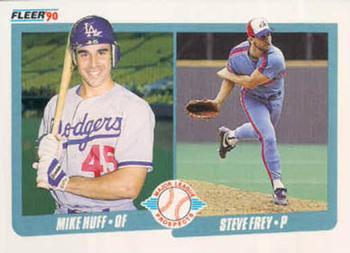 #649 Mike Huff / Steve Frey - Los Angeles Dodgers / Montreal Expos - 1990 Fleer Canadian Baseball
