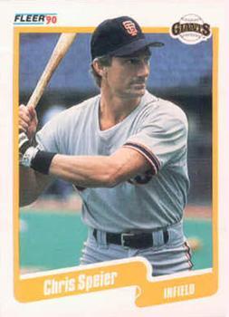 #72 Chris Speier - San Francisco Giants - 1990 Fleer Canadian Baseball