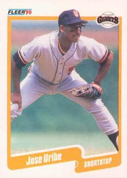 #74 Jose Uribe - San Francisco Giants - 1990 Fleer Canadian Baseball