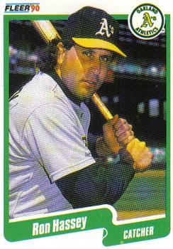 #8 Ron Hassey - Oakland Athletics - 1990 Fleer Canadian Baseball
