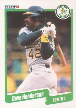 #9 Dave Henderson - Oakland Athletics - 1990 Fleer Canadian Baseball