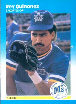 #595 Rey Quinonez - Seattle Mariners - 1987 Fleer Baseball