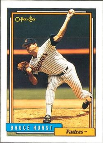 #595 Bruce Hurst - San Diego Padres - 1992 O-Pee-Chee Baseball