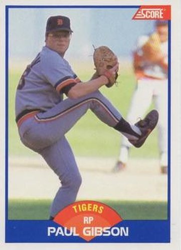 #595 Paul Gibson - Detroit Tigers - 1989 Score Baseball
