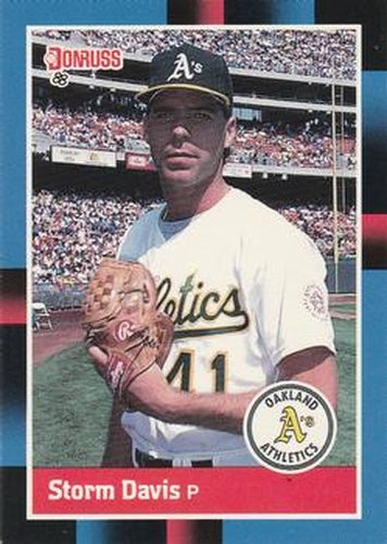 #595 Storm Davis - Oakland Athletics - 1988 Donruss Baseball