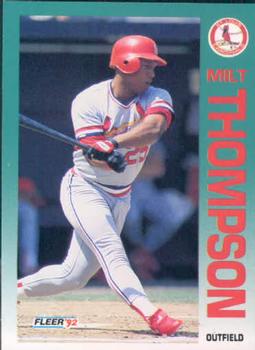 #595 Milt Thompson - St. Louis Cardinals - 1992 Fleer Baseball