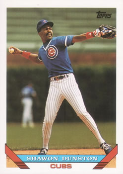 #595 Shawon Dunston - Chicago Cubs - 1993 Topps Baseball