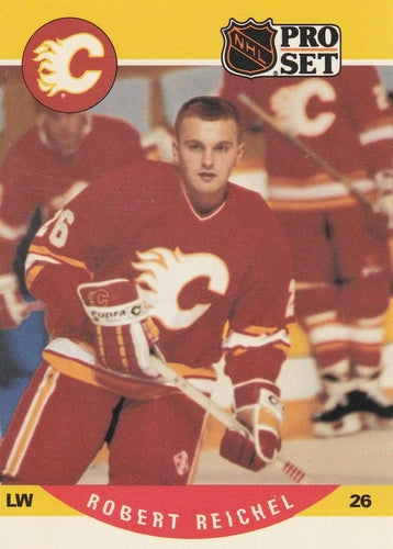 #595 Robert Reichel - Calgary Flames - 1990-91 Pro Set Hockey